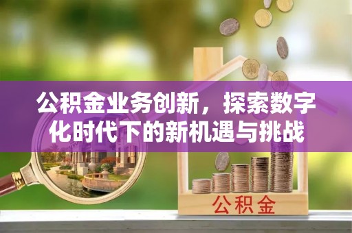 随县公积金业务创新，探索数字化时代下的新机遇与挑战